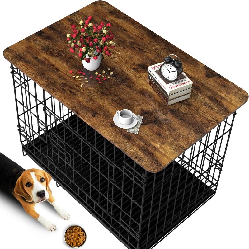 Photo 1 of 
Hoyula Dog Crate Topper Wood 48 Inch Dog Crate Topper Collapsible Dog Kennel Topper for Decorative Dog Crate, Suitable for 48 Inch Wire Dog Crate (Furniture...