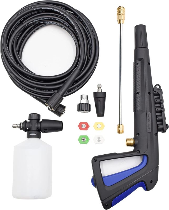 Photo 1 of AR Blue Clean PW909300K Trigger Gun Kit. Electric Pressure Washer Trigger Gun Kit. Includes: Trigger Gun, M22 Lance, Foam Cannon, High Pressure Hose, Quick...