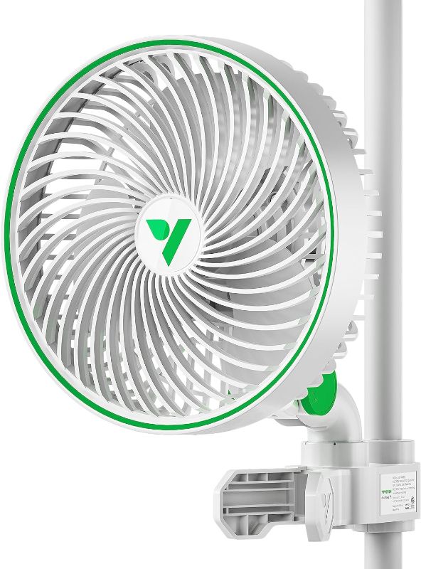 Photo 1 of 
VIVOSUN AeroWave E6 Grow Tent Fan 6”, EC Motor, Smart Wifi Control, US Patented Auto Oscillating Clip fan, Weatherproof IP-54, Strong Airflow but Quiet for...