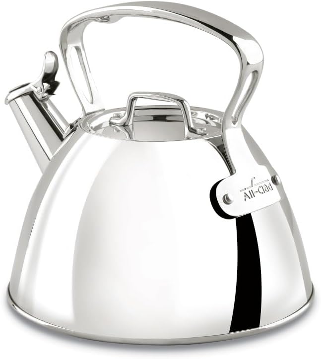 Photo 1 of All-Clad Specialty Stainless Steel Tea Kettle 2 Quart Induction Pots and Pans, Cookware Silver
Style:Kettle