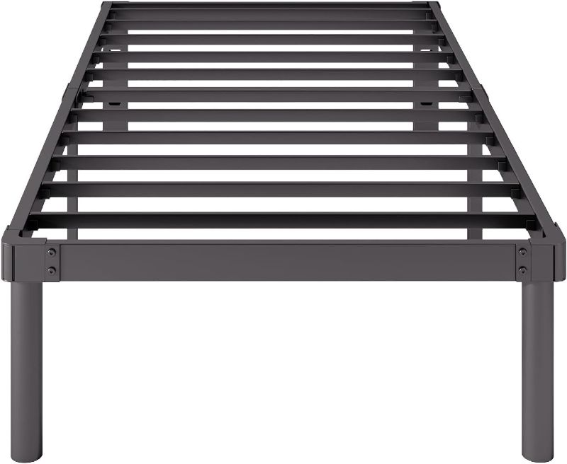 Photo 1 of 
Viisari 18 Inch Metal Twin Bed Frame Heavy Duty Platform Bed Frame No Box Spring Needed Easy Assembly Noise Free Black 4001-18B