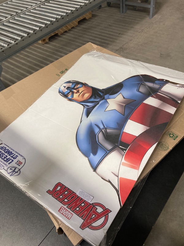 Photo 2 of Advanced Graphics Captain America Life Size Cardboard Cutout Standup - Marvel's Avengers Animated Captain America 2