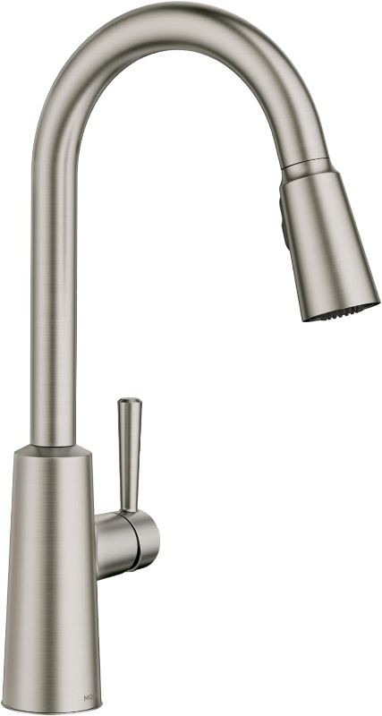 Photo 3 of 
Moen 7402SRS Riley Spot Resist Stainless Steel Pulldown Kitchen Faucet - Power Boost, Reflex Docking System, Sleek Design, One-handle, Spray Head