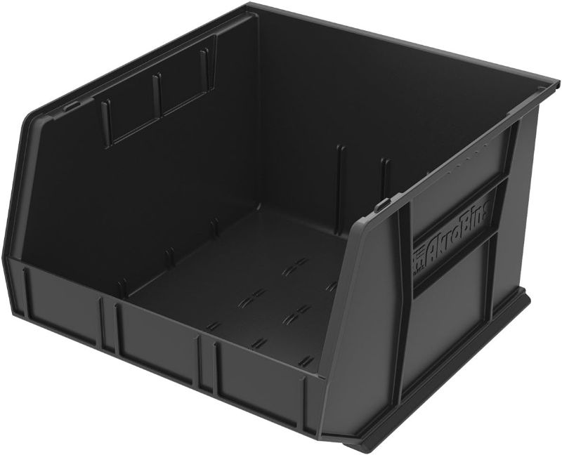 Photo 3 of Akro-Mils 30270 AkroBins Plastic Hanging Stackable Storage Organizer Bin, 18-Inch x 16-Inch x 11-Inch, Black, 3-Pack
Color:Bla