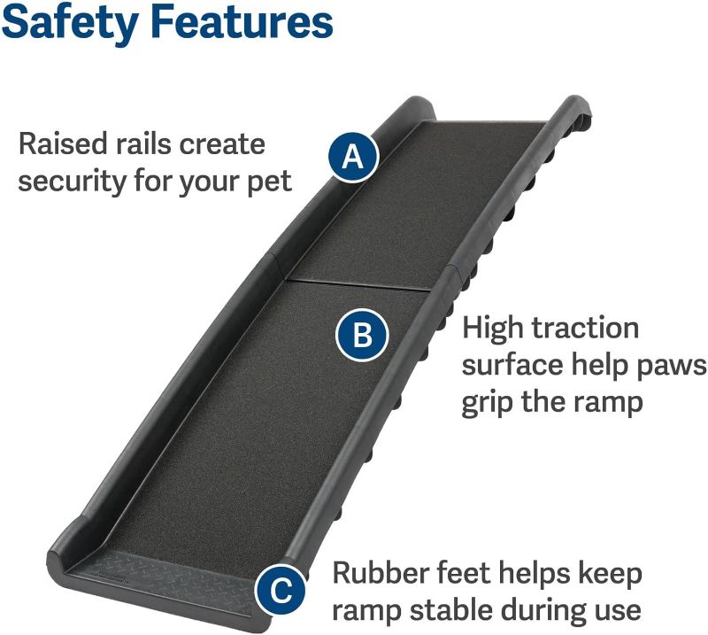 Photo 3 of 
PetSafe Happy Ride Folding Pet Ramp for Cars, Trucks, & SUVs- 62 Inch Portable for Large Dogs with Siderails, Non-Slip- Weighs Only 10 lb, Supports up...