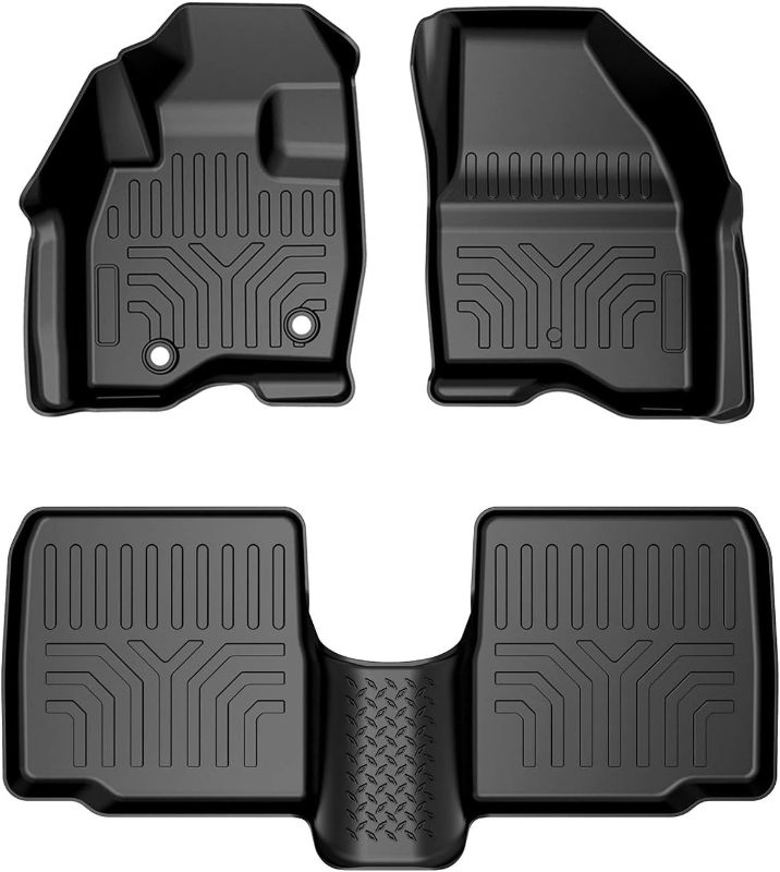 Photo 3 of 
ISSYAUTO Floor Mats Compatible with Explorer 2015-2019, All Weather Guard Floor Mat Floor Liners, TPE Rubber Mats 1st & 2nd Row Seat, Black