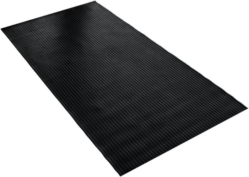 Photo 3 of 
BDK GMT330 Black 8' x 4' Flex Tough Garage Thick Heavy Duty Rubber Floor Mat/Protector for Garage, Shop, Parking, Patio, Entrance, 1 Pack