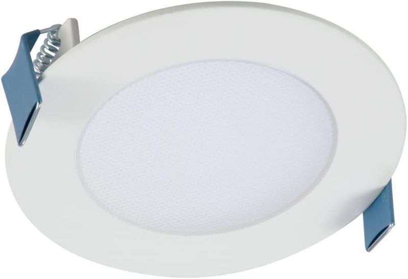 Photo 1 of 
HALO 4 inch Recessed LED Ceiling & Shower Disc Light – Canless Ultra Thin Downlight – 2700K/3000K/3500K/4000K/5000K Selectable- White - 120-277v