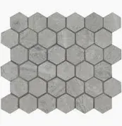 Photo 1 of Everest Gray Hexagon 12 in. x 12 in. x 10mm Glazed Porcelain Mesh-Mounted Mosaic Tile (8 sq. ft./Case)
