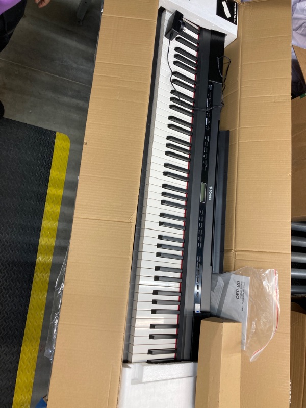 Photo 2 of Donner DEP-20 Beginner Digital Piano 88 Key Full Size Weighted Keyboard, Portable Electric Piano with Sustain Pedal, Power Supply DEP-20 Weighted Digital Piano