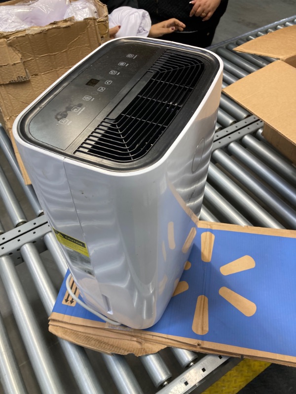 Photo 2 of HUMILABS 4500 Sq.ft Dehumidifiers for Large Room and Basements, Auto Shut Off and Defrost, 50 Pints Dehumidifier with Drain Hose and 135oz Water Tank, Intelligent Humidity Control, 24H Timer White