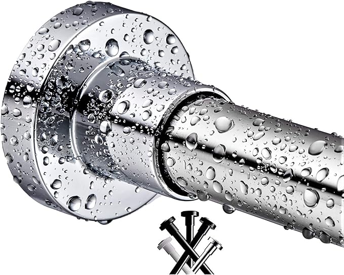 Photo 1 of BRIOFOX Shower Curtain Rod 43-73 Inches, Never Rust and Non-Slip Spring Tension Rod