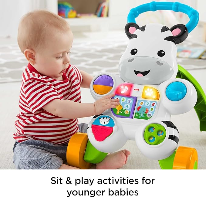 Photo 1 of Fisher-Price Baby to Toddler Learning Toy, Learn with Me Zebra Walker