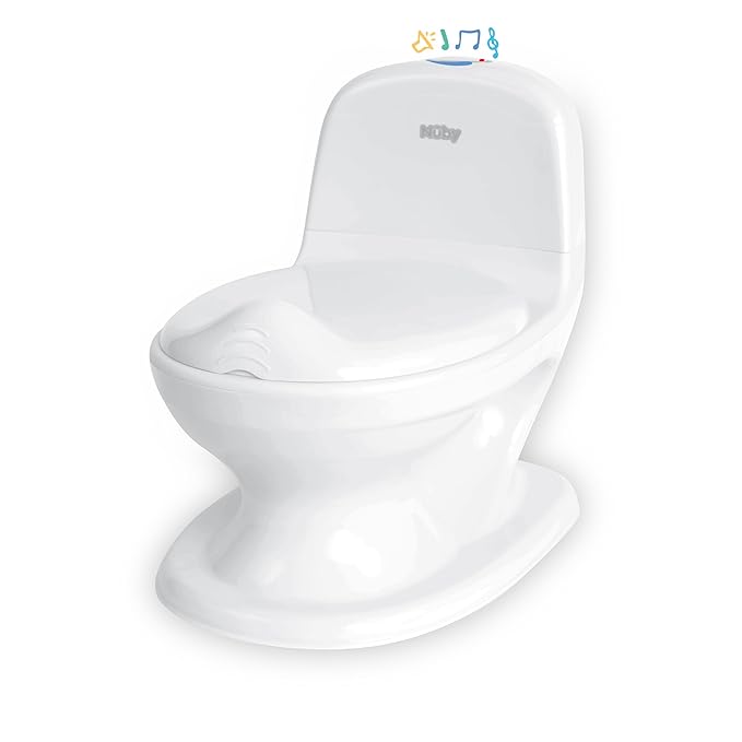 Photo 1 of Nuby My Real Potty Training Toilet with Life-Like Flush Button and Sound - 18+ Months - White