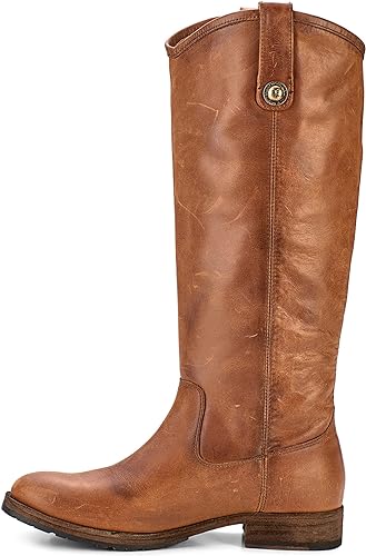 Photo 1 of Frye Melissa Button Lug Equestrian-Inspired Tall Boots for Women Made from Hard-Wearing Vintage Leather with Antique Silver Hardware and Leather Outsole – 15 ¼” Shaft Height
