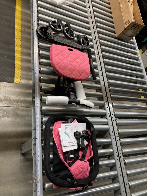 Photo 2 of Dream On Me Lightweight and Compact Coast Rider Stroller with One Hand Easy Fold, Adjustable Handles and Soft Ride Wheels, Pink