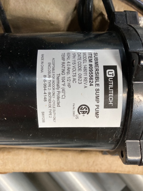 Photo 3 of **VERY DIRTY*  Utilitech 0.5-HP Cast Iron Electric Utility Pump (0955642)
