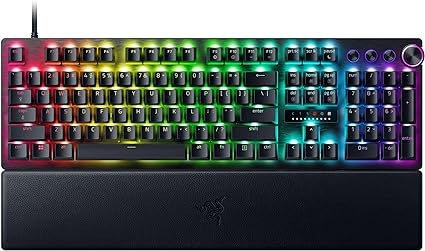 Photo 1 of Razer Huntsman V2 Pro Esports Gaming Keyboard: Analog Optical Switches with Rapid Trigger & Adjustable Actuation - Media Keys & Dial - Doubleshot PBT Keycaps -