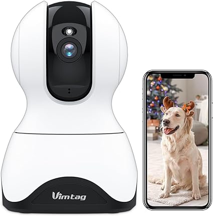 Photo 1 of blurams Pet Camera 2K, 360° Indoor Security Camera, Dog Camera with Phone App, PTZ Cameras for Home Security Indoor, 2-Way Audio, Motion Tracking, Color/IR Night Vision, Siren, Cloud&SD(2.4GHz Only) White