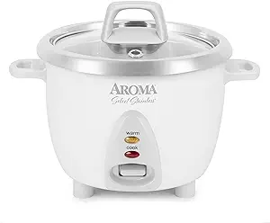 Photo 1 of Aroma Housewares Select Stainless Rice Cooker & Warmer, 6-Cup(cooked) / 1.2Qt, ARC-753SG, White & Select Stainless Rice Cooker & Warmer, 6-Cup(cooked)/ 1.2Qt, ARC-753SGB, Black 6-Cup(cooked) / 1.2Qt. Rice Cooker + Rice Cooker