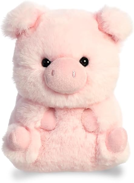 Photo 1 of Aurora® Round Rolly Pet™ Prankster Pig™ Stuffed Animal - Adorable Companions - On-The-Go Fun - Pink 5 Inches