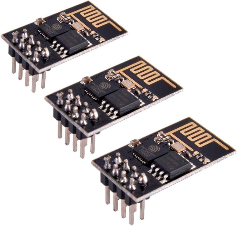 Photo 1 of HiLetgo 3pcs ESP8266 ESP-01 Serial WiFi Wireless Transceiver Wireless Module Development Board LWIP AP+STA Compatible with Arduino