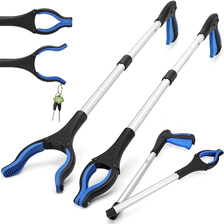 Photo 1 of 2-Pack Grabber Tool, 32" Long Reacher Grabber Pickup Tool with Magnetic Tip, Trash Picker for Elderly Grab It Reaching Tool, Garbage Picker Upper, Litter Pick Up Grab, Claw Grabber Stick