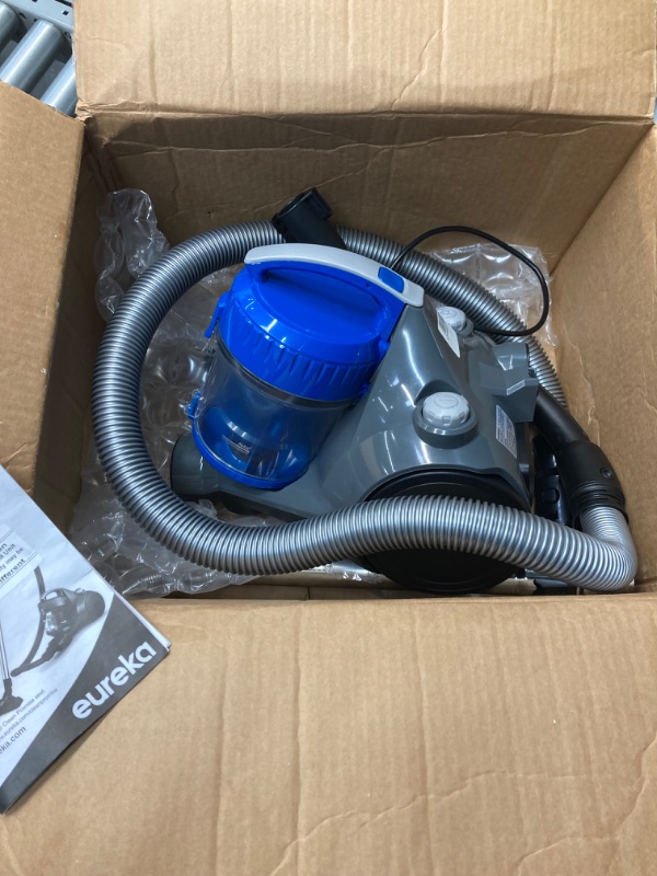 Photo 2 of **PARTS ONLY**Eureka WhirlWind Bagless Canister Vacuum Cleaner, Lightweight Vac for Carpets and Hard Floors, Blue