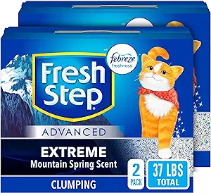 Photo 1 of Fresh Step Advanced Extreme Mountain Spring Scented Clumping Clay Cat Litter, 18.5-lb box, 1 pack