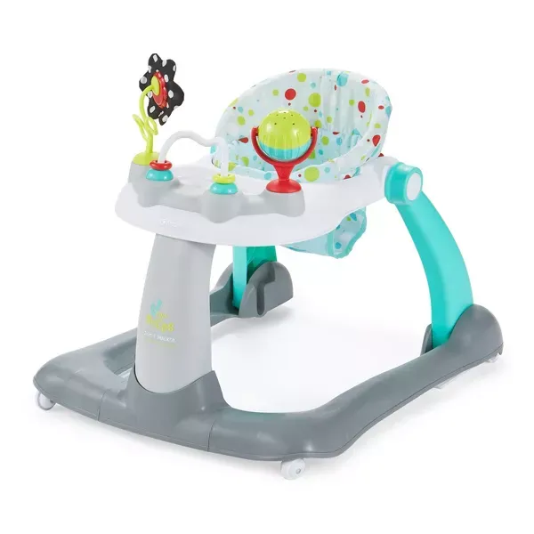 Photo 1 of Kolcraft Tiny Steps 2-in-1 Infant and Baby Activity Baby Push Walker Foldable with Wheels, Seated or Walk-Behind for Baby Girl or Boy - Bubbles