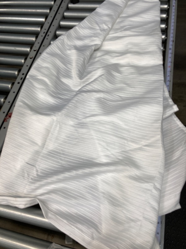 Photo 1 of 71 in. x 74 in. White Fabric InstaCurtain