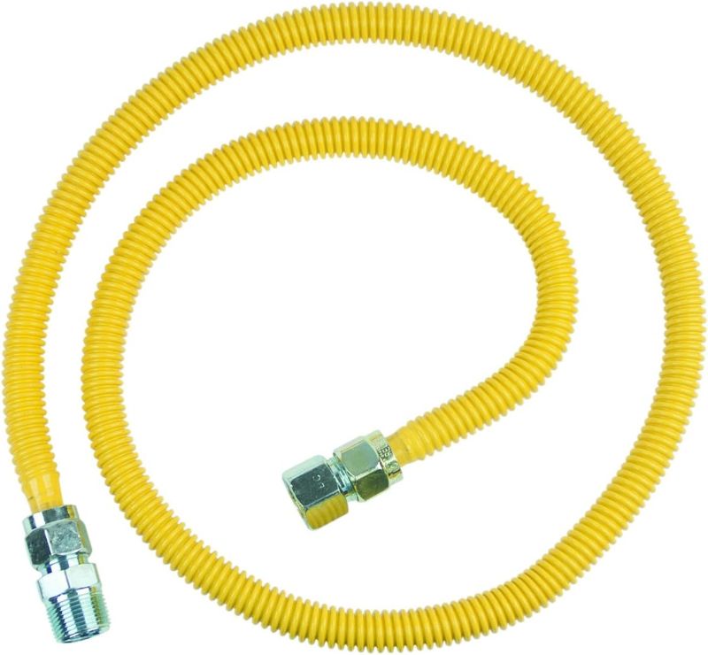 Photo 1 of brasscraft gas connector, stainless steel with corrosion resistant coating 