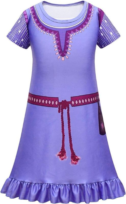 Photo 1 of Girls Princess Costume Purple Cartoon Cute Dress