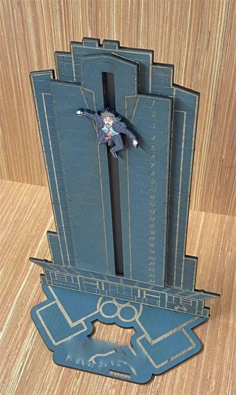 Photo 1 of 2023 Die Hard Advent Calendar - Hans Gruber Falling off off Nakatomi Plaza Advent Calendar, Funny Reusable Wooden Christmas Countdown Advent Calendar for Home Office Calendar Gift (Ordinary Model)
