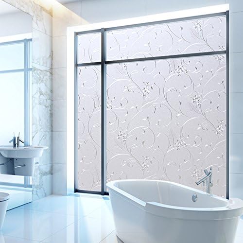 Photo 1 of ( example photo )Niviy Window Privacy Film Wheat Flower Frosted Window Glass Film No Glue Door Window Covering for Office and Home Decoration,35.4 inches by 78.7 inches