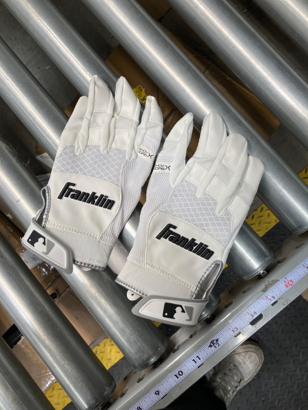 Photo 2 of Franklin Sports MLB Baseball Batting Gloves - Shok-Sorb X Batting Gloves for Baseball + Softball - Adult + Youth Padded Non-Sting Batting Glove Pairs - Multiple Colors + Sizes