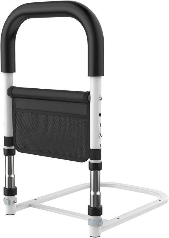 Photo 3 of Deewow Bed Assist Rail for Elderly with Light, Bed Safety Rail with Two Handles, Assistance for Getting in and Out of Bed for Elderly, Pregnant and Handicap, Adjustable Height, Fit Any Bed