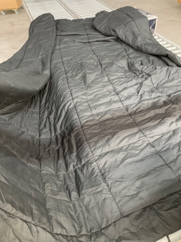 Photo 3 of Bedsure Black Oversized King Comforter Duvet Insert - Quilted Black Comforters Oversized King Size, All Season Down Alternative to Oversized King Size Bedding Comforter with Corner Tabs Oversized King Black