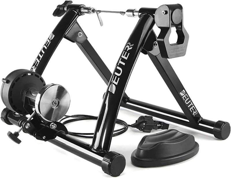 Photo 1 of Bike Trainer + Bike Mat 31.5" x 59", Magnetic Bicycle Stationary Stand for Indoor Exercise Riding