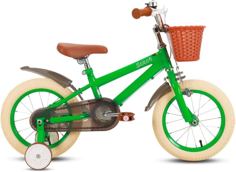 Photo 1 of JOYSTAR Kids Bike for Boys Girls Ages 2-9 Years Old, 12-18 Inch BMX Style Kid's Bicycles with Training Wheels, 18 Inch Bikes with Kickstand and Handbrake, Multiple Colors Z-Green 12 Inch With Training Wheels