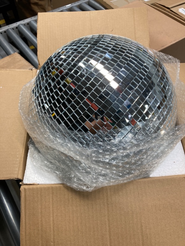 Photo 2 of Youdepot Disco Ball Disco Ball Mirror 12 Inch Mirror Ball Hanging Disco Lighting Ball for DJ Club Stage Bar Party Wedding Holiday Decoration Disco Ball Large