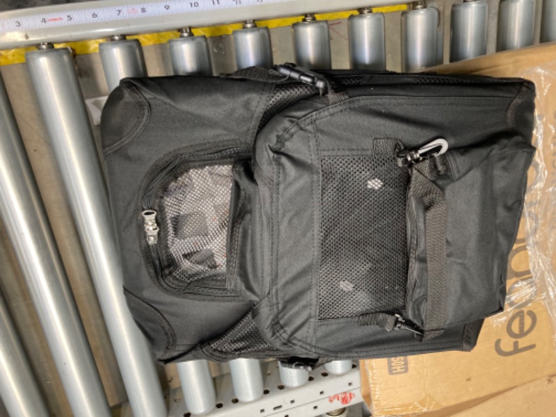 Photo 1 of Feandrea Dog Crate, Collapsible Pet Carrier, S, Portable Soft Dog Crate, Oxford Fabric, Mesh, Metal Frame, with Handle, Storage Pockets, 20 x 14 x 14 Inches, Black UPDC50H 20.0"L x 14.0"W x 14.0"H Black