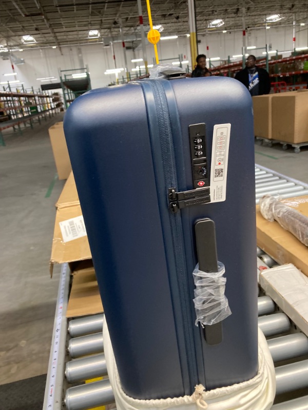 Photo 4 of Airline Approved Carry On Luggage - Lightweight Hard Shell Suitcase with Spinner Wheels, TSA Lock - Carry-On 23" Blue
