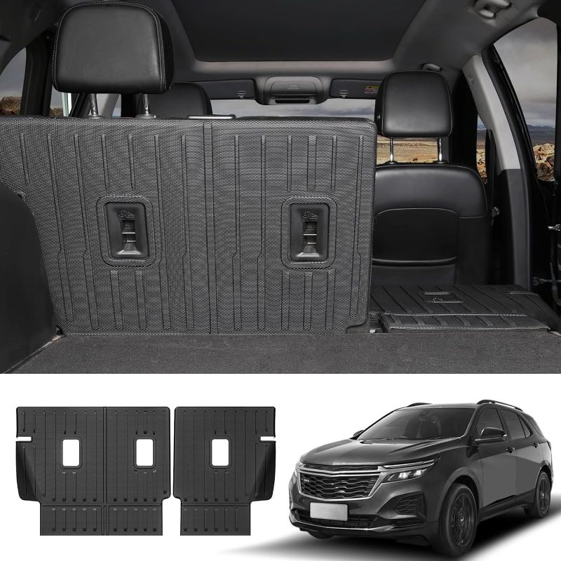 Photo 1 of CARESA Back Seat Covers for Chevy Chevrolet Equinox GMC Terrain Accessories 2018-2024, All Weather Durable TPE Rear Seat Protector for Quick Installation and Cleaning https://a.co/d/h2sBruL