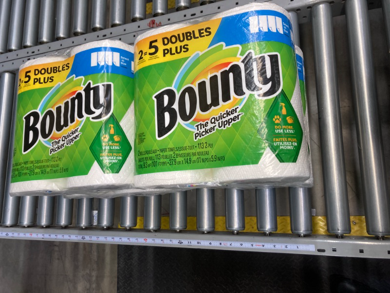 Photo 2 of Bounty Select-A-Size Paper Towels, Double Rolls, White, 98 Sheets Per Roll, 4 count, packs of 2