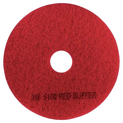 Photo 1 of 3M Buffer Floor Pad 5100, Red, 20", 5/Case, Removes Soil, Scratches, Scuff Marks, and Black Shoe Heel Marks