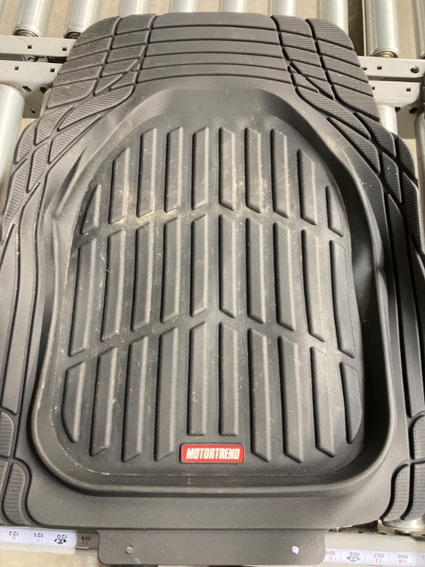 Photo 4 of Motor Trend 923-BK Black FlexTough Contour Liners-Deep Dish Heavy Duty Rubber Floor Mats for Car SUV Truck & Van-All Weather Protection Trim to Fit Most Vehicles Black Full Set