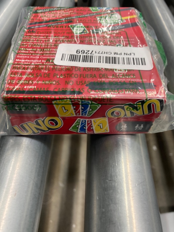 Photo 1 of Mattel Uno Card Game, Original