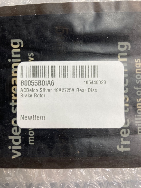 Photo 3 of ACDelco Silver 18A2725A Rear Disc Brake Rotor