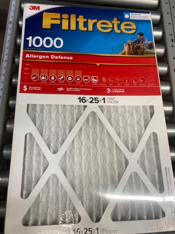 Photo 2 of BNX 16x25x1 MERV 13 Air Filter 4 Pack - MADE IN USA - Electrostatic Pleated Air Conditioner HVAC AC Furnace Filters - Removes Pollen, Mold, Bacteria, Smoke 16x25x1 4-Pack